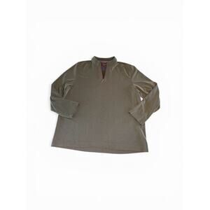 Johnston & Murphy Quarter Zip Activewear Green Collared Sweater Men's Size XXL